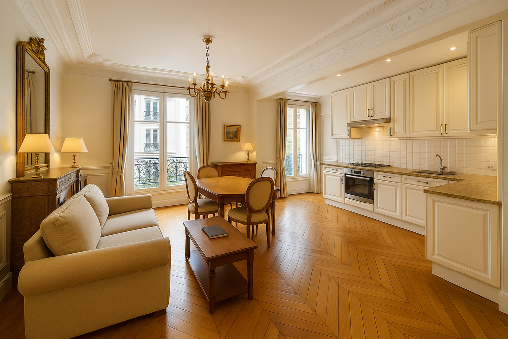 Duplex familial 130 m² – Rue de la Tour – 4ᵉ et 5ᵉ étages avec ascenseur